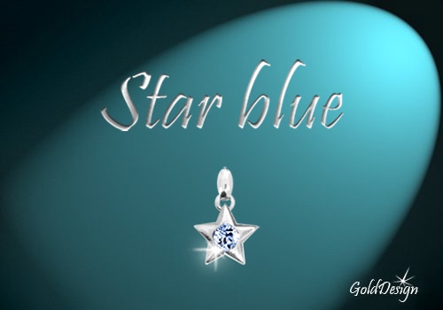 Star blue - přívěsek stříbřený